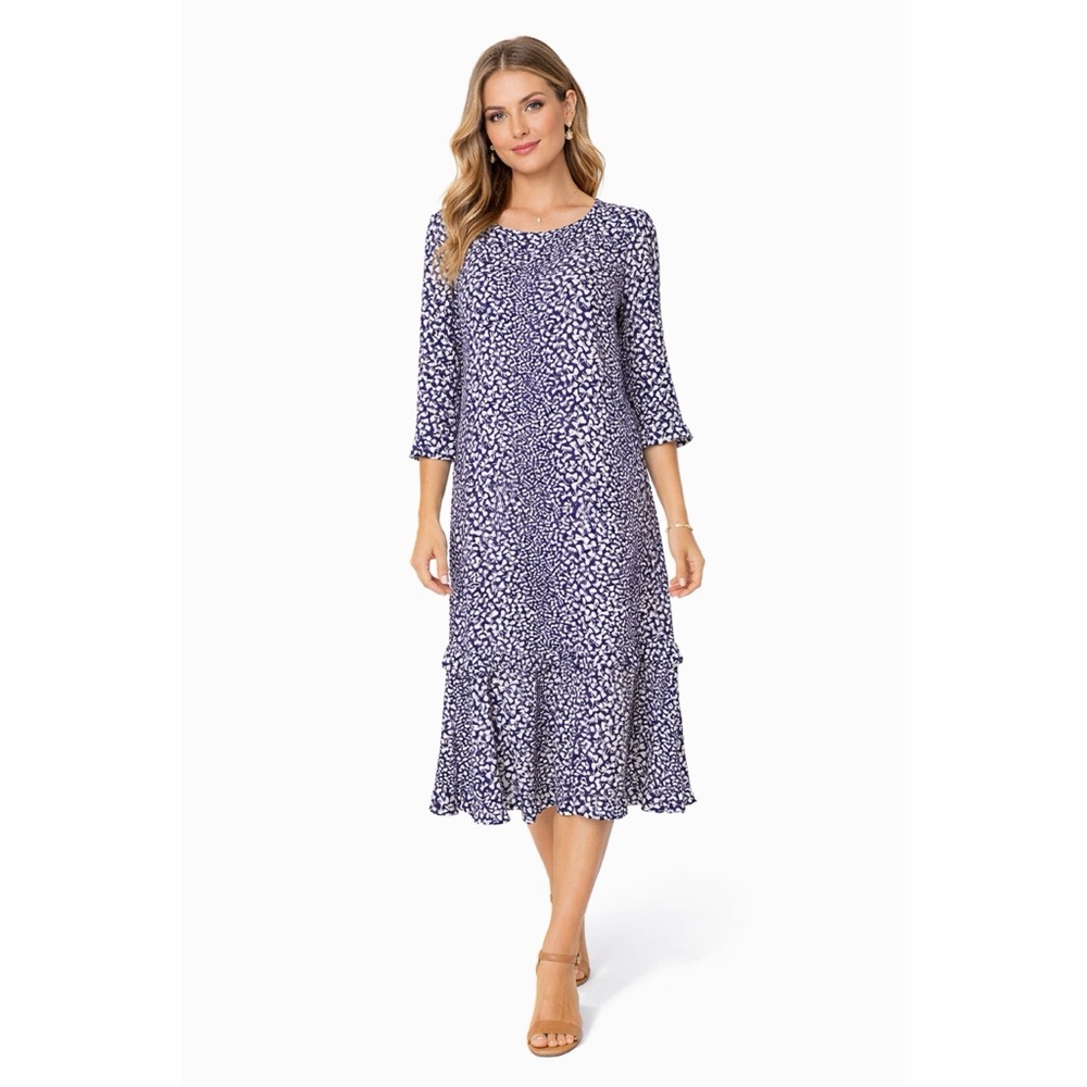 Chez California Designed by Tandy 1970’s Vintage Polka Dot Bow Print Dress
